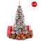 4.5Ft Snow Flocked Pencil Christmas Tree Artificial Pine Tree W/ Metal Stand
